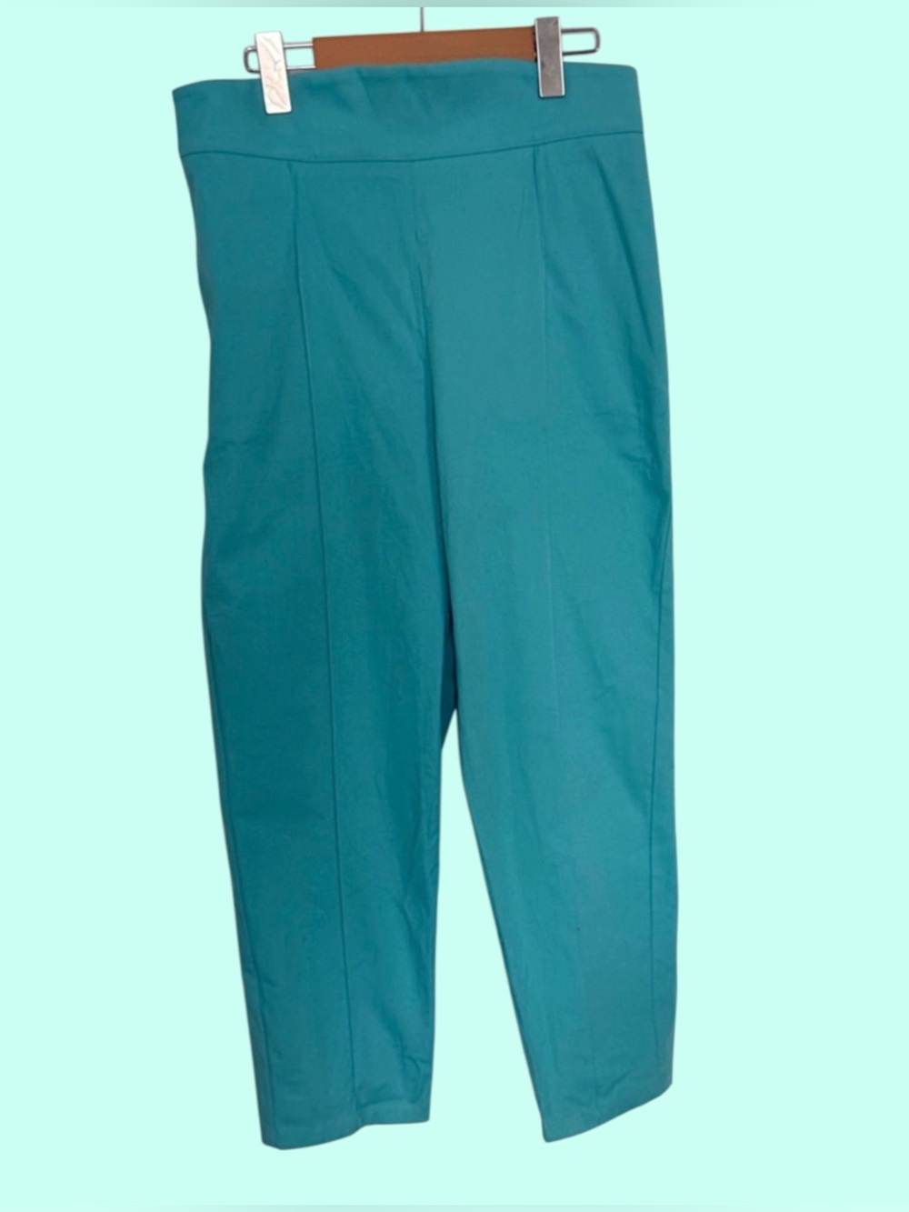 NWT Laura Byrnes cigarette pants in teal